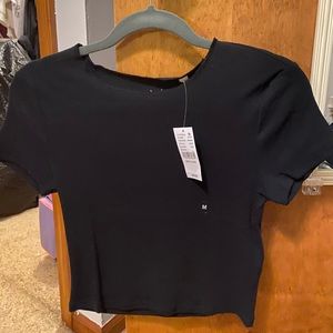 NWT pacsun crop top black